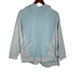 Editt by Yecca Vecca Blue and Gray Color Block Hoodie